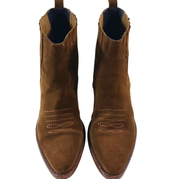 FS1910 GUC $435 Maje Camel Western Boots size 36 US 5.5 - Picture 5 of 10